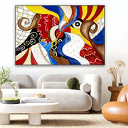 Quadro Stampa su Tela Danza cromatica - CupidoDesign
