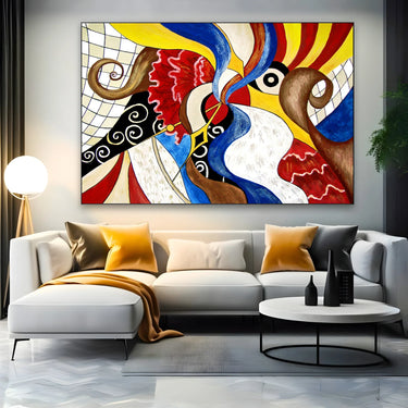 Quadro Stampa su Tela Danza cromatica - CupidoDesign