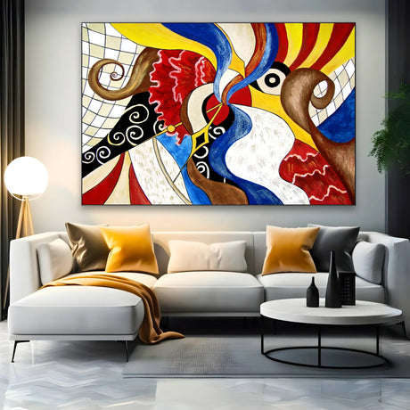 Quadro Stampa su Tela Danza cromatica - CupidoDesign