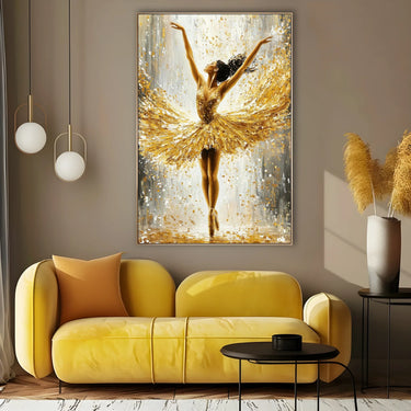 Quadro Stampa su Tela Danza Dorata - CupidoDesign
