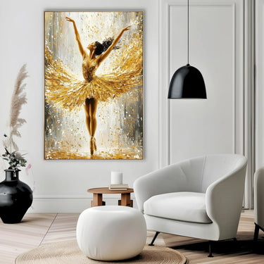 Quadro Stampa su Tela Danza Dorata - CupidoDesign