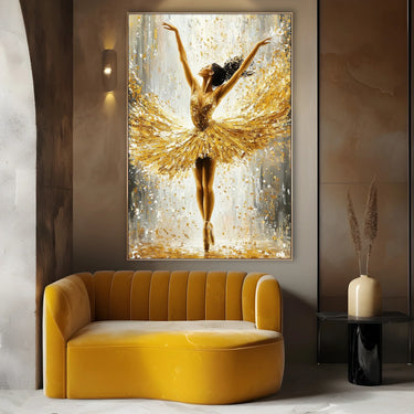 Quadro Stampa su Tela Danza Dorata - CupidoDesign