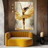 Quadro Stampa su Tela Danza Dorata - CupidoDesign