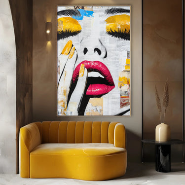 Quadro Stampa su Tela Desiderio Giallo - CupidoDesign