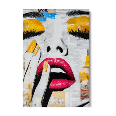Quadro Stampa su Tela Desiderio Giallo - CupidoDesign