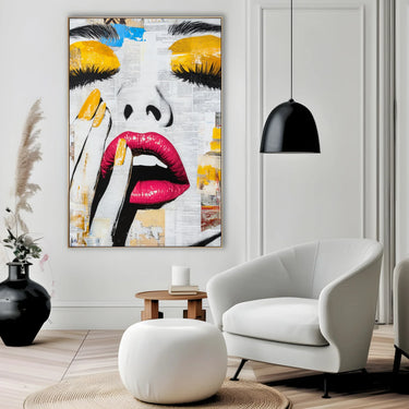 Quadro Stampa su Tela Desiderio Giallo - CupidoDesign