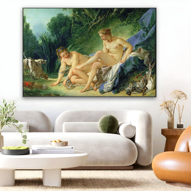 Quadro Stampa su Tela Diana al bagno, François Boucher - CupidoDesign