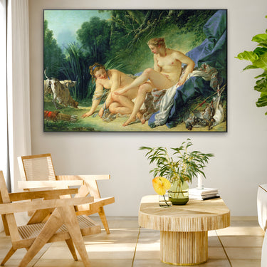 Quadro Stampa su Tela Diana al bagno, François Boucher - CupidoDesign