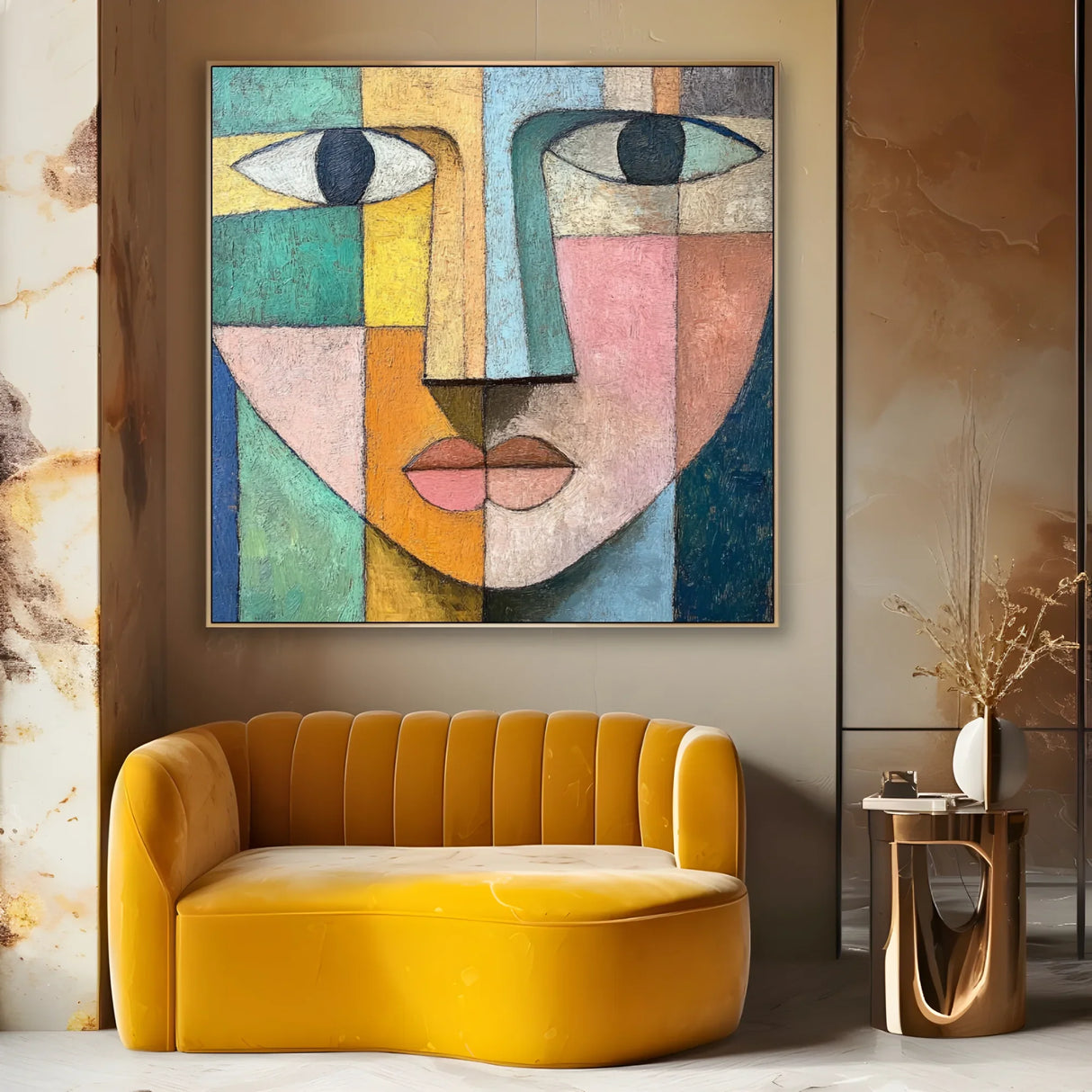 Quadro Stampa su Tela Divisione Astratta - CupidoDesign