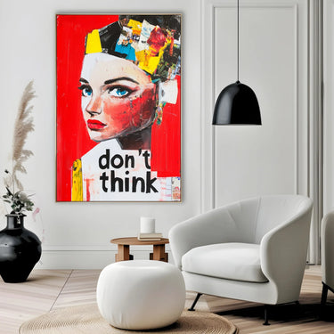 Quadro Stampa su Tela Don't Think - CupidoDesign