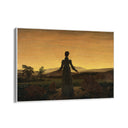 Quadro Stampa su Tela Donna al tramonto del Sole, Caspar David Friedrich - CupidoDesign