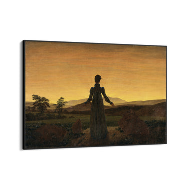 Quadro Stampa su Tela Donna al tramonto del Sole, Caspar David Friedrich - CupidoDesign
