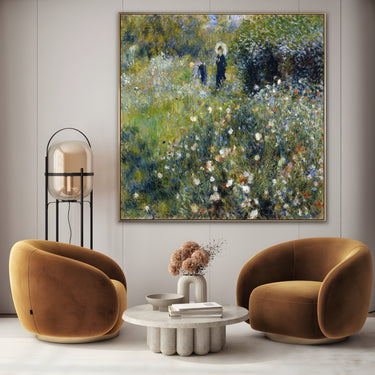 Quadro Stampa su Tela Donna con un parasole in un Giardino, Pierre Auguste Renoir - CupidoDesign