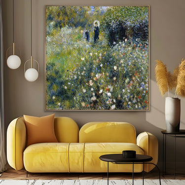 Quadro Stampa su Tela Donna con un parasole in un Giardino, Pierre Auguste Renoir - CupidoDesign