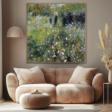 Quadro Stampa su Tela Donna con un parasole in un Giardino, Pierre Auguste Renoir - CupidoDesign