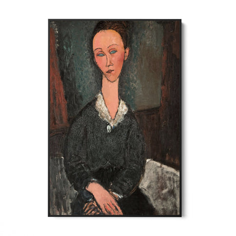 Quadro Stampa su Tela Donna dal colletto bianco, Amedeo Modigliani - CupidoDesign