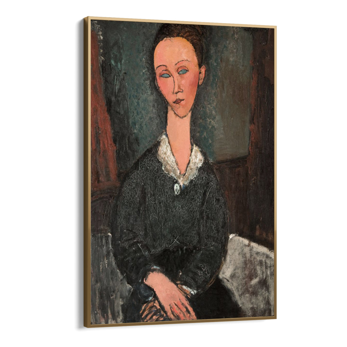 Quadro Stampa su Tela Donna dal colletto bianco, Amedeo Modigliani - CupidoDesign