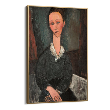 Quadro Stampa su Tela Donna dal colletto bianco, Amedeo Modigliani - CupidoDesign