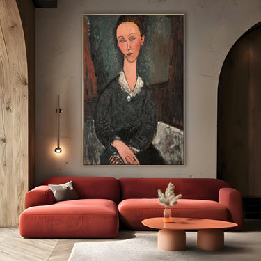 Quadro Stampa su Tela Donna dal colletto bianco, Amedeo Modigliani - CupidoDesign