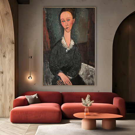 Quadro Stampa su Tela Donna dal colletto bianco, Amedeo Modigliani - CupidoDesign