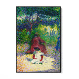 Quadro Stampa su Tela Donna e bambino in un giardino, Henri Edmond Cross - CupidoDesign