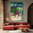 Quadro Stampa su Tela Donna e bambino in un giardino, Henri Edmond Cross - CupidoDesign