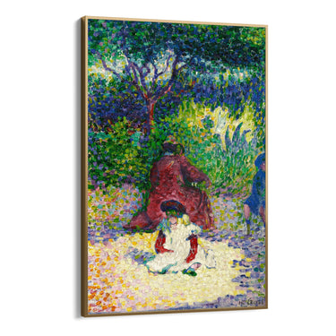Quadro Stampa su Tela Donna e bambino in un giardino, Henri Edmond Cross - CupidoDesign