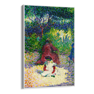 Quadro Stampa su Tela Donna e bambino in un giardino, Henri Edmond Cross - CupidoDesign