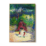 Quadro Stampa su Tela Donna e bambino in un giardino, Henri Edmond Cross - CupidoDesign