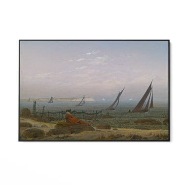 Quadro Stampa su Tela Donna sulla spiaggia di Ruegen, Caspar David Friedrich - CupidoDesign