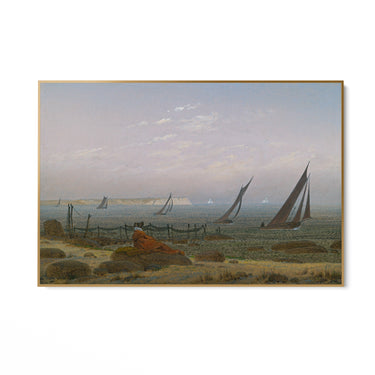 Quadro Stampa su Tela Donna sulla spiaggia di Ruegen, Caspar David Friedrich - CupidoDesign