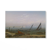 Quadro Stampa su Tela Donna sulla spiaggia di Ruegen, Caspar David Friedrich - CupidoDesign