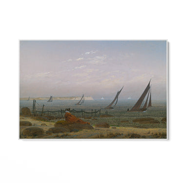Quadro Stampa su Tela Donna sulla spiaggia di Ruegen, Caspar David Friedrich - CupidoDesign