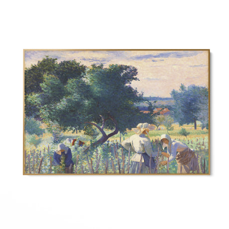 Quadro Stampa su Tela Donne che legano la vite, Henri Edmond Cross - CupidoDesign