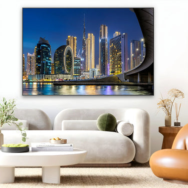 Quadro Stampa su Tela Dubai, Burj Khalifa Skyline - CupidoDesign