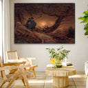 Quadro Stampa su Tela Due uomini contemplano la luna, Caspar David Friedrich - CupidoDesign