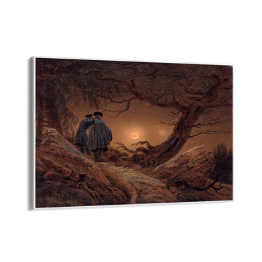 Quadro Stampa su Tela Due uomini contemplano la luna, Caspar David Friedrich - CupidoDesign