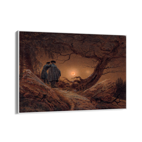 Quadro Stampa su Tela Due uomini contemplano la luna, Caspar David Friedrich - CupidoDesign