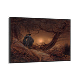 Quadro Stampa su Tela Due uomini contemplano la luna, Caspar David Friedrich - CupidoDesign