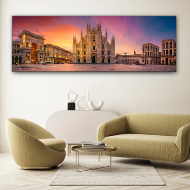 Quadro Stampa su Tela Duomo al Tramonto, Milano - CupidoDesign