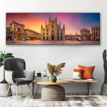 Quadro Stampa su Tela Duomo al Tramonto, Milano - CupidoDesign