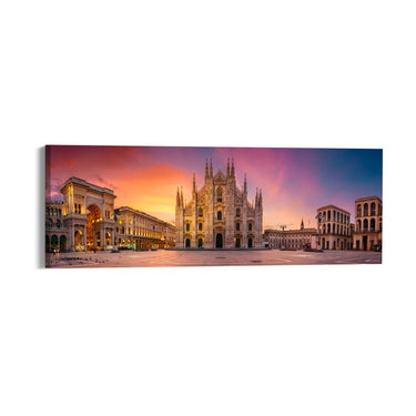 Quadro Stampa su Tela Duomo al Tramonto, Milano - CupidoDesign