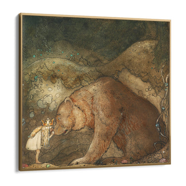 Quadro Stampa su Tela E baciò l'orso sul naso, John Bauer - CupidoDesign