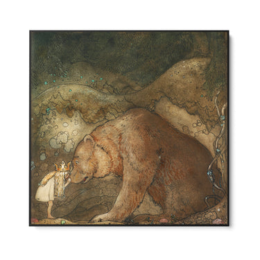 Quadro Stampa su Tela E baciò l'orso sul naso, John Bauer - CupidoDesign