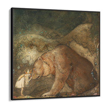 Quadro Stampa su Tela E baciò l'orso sul naso, John Bauer - CupidoDesign