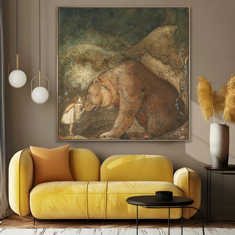 Quadro Stampa su Tela E baciò l'orso sul naso, John Bauer - CupidoDesign