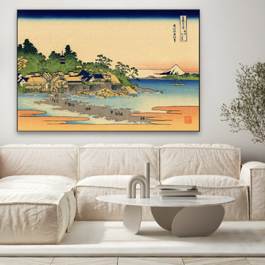 Quadro Stampa su Tela Enoshima nella provincia di Sagami, Katsushika Hokusai - CupidoDesign