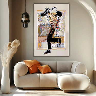 Quadro Stampa su Tela Esplosione di Note - CupidoDesign