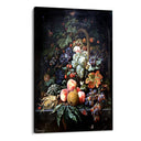 Quadro Stampa su Tela Farfalle con Frutta, Abraham Mignon - CupidoDesign