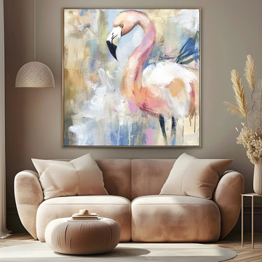 Quadro Stampa su Tela Fenicottero Sognante - CupidoDesign